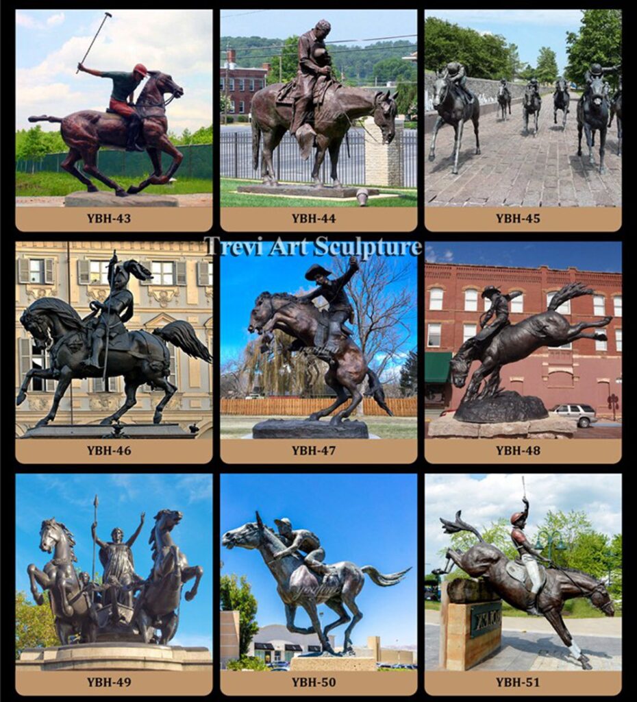 more horse statues