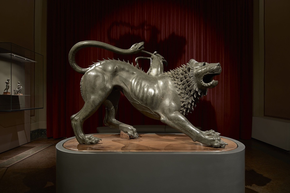 the Chimera of Arezzo at the National Archaeological Museum of Florence