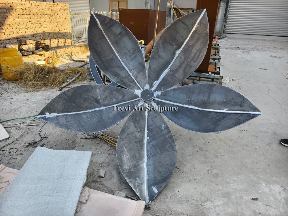 Corten Steel Flower statues process