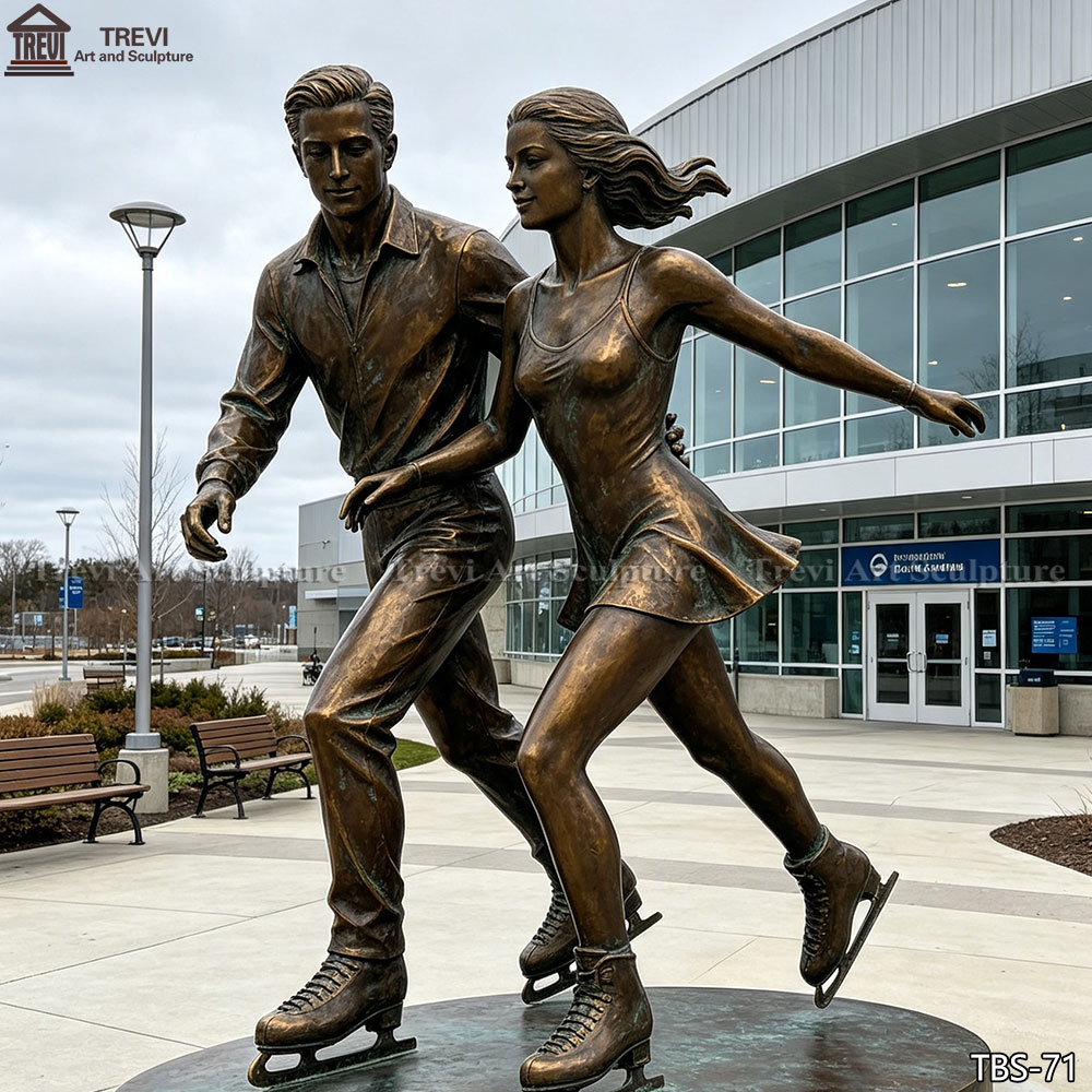 Custom Bronze Ice Skating Sculpture