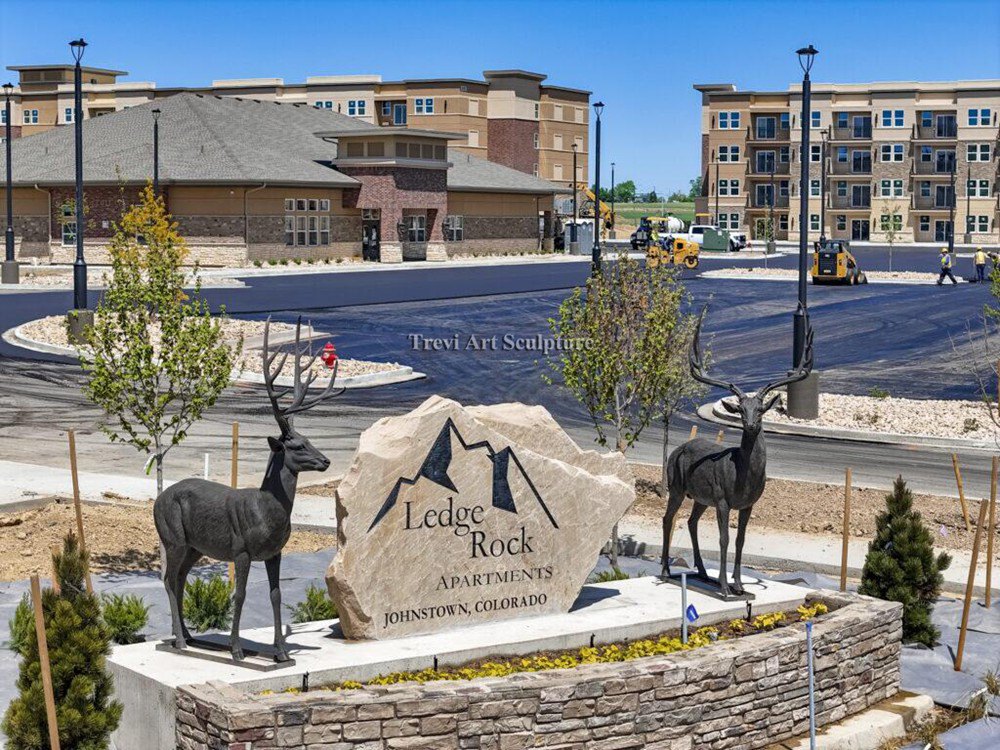 Feedback on the decorative deer sculpture for the venue entrance