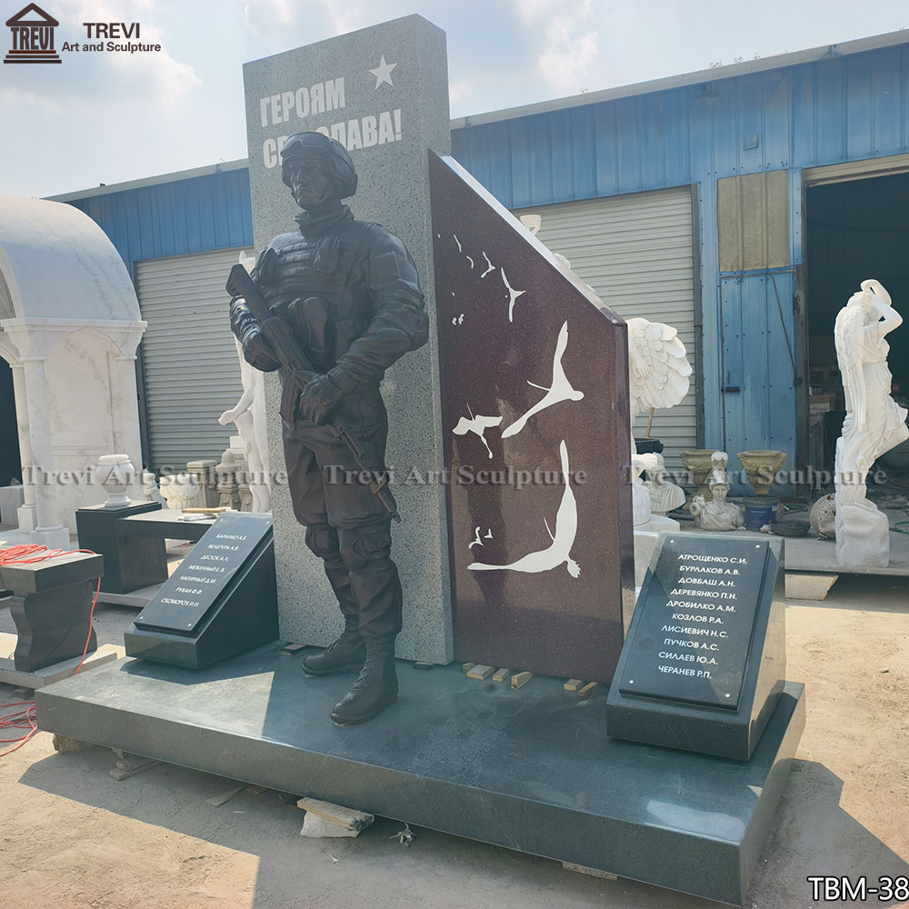 Life Size Bronze Soldier Memorial Monument