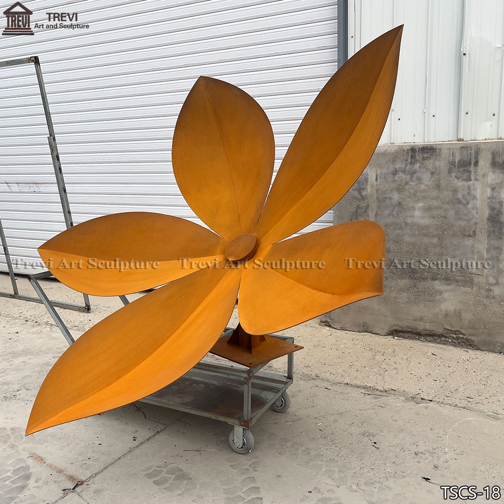 Outdoor Rusted Metal Floral Art for Garden