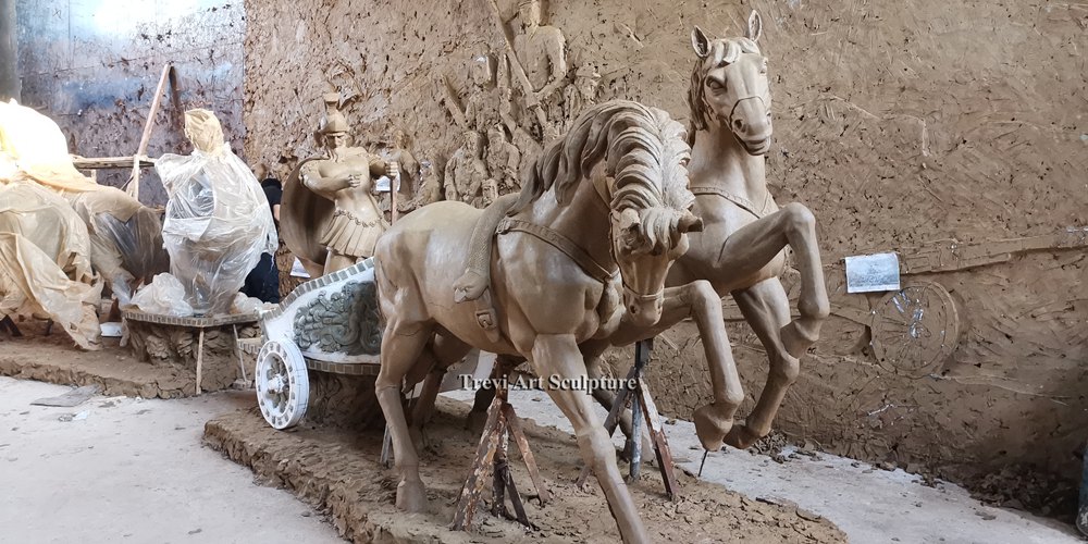 Roman Chariot Sculpture clay model
