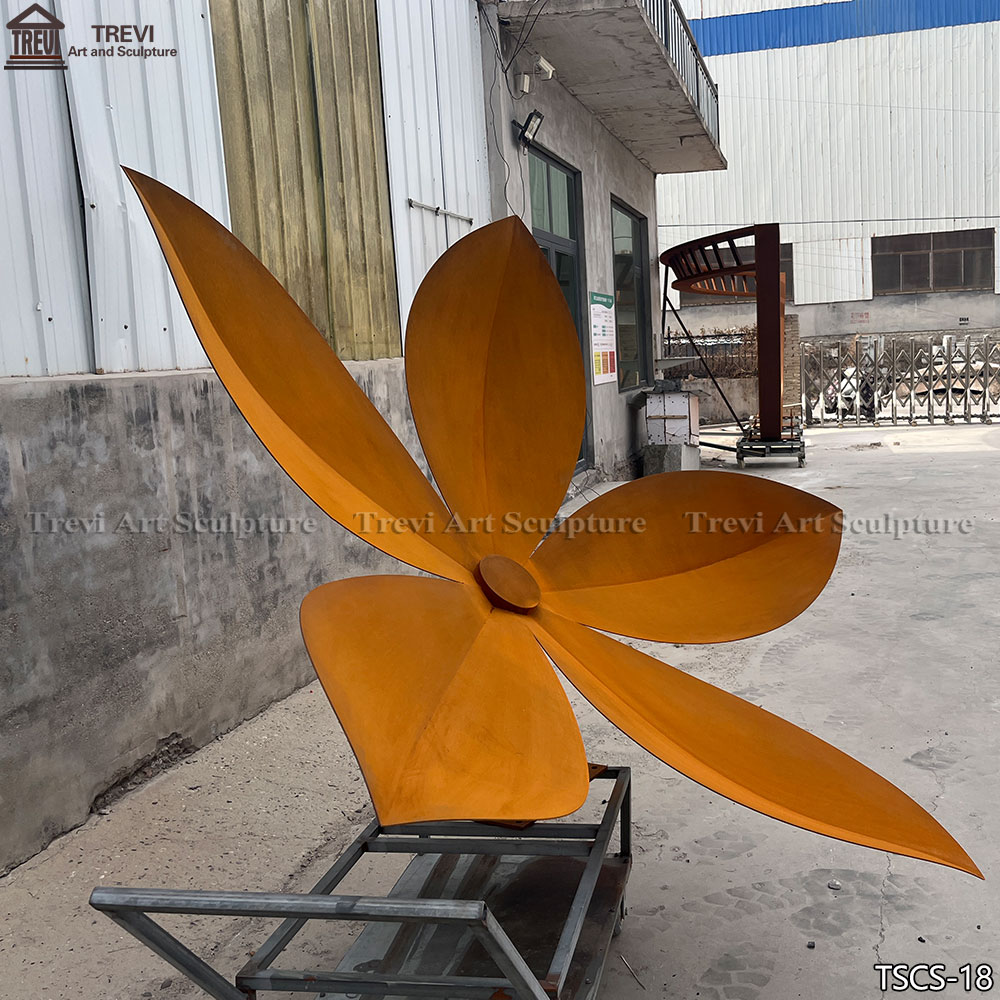 Rusted Metal Floral Art for Garden