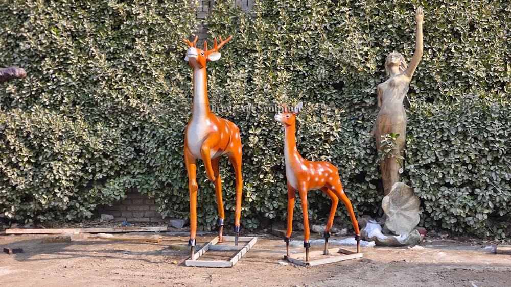 resin Sika deer sculpture