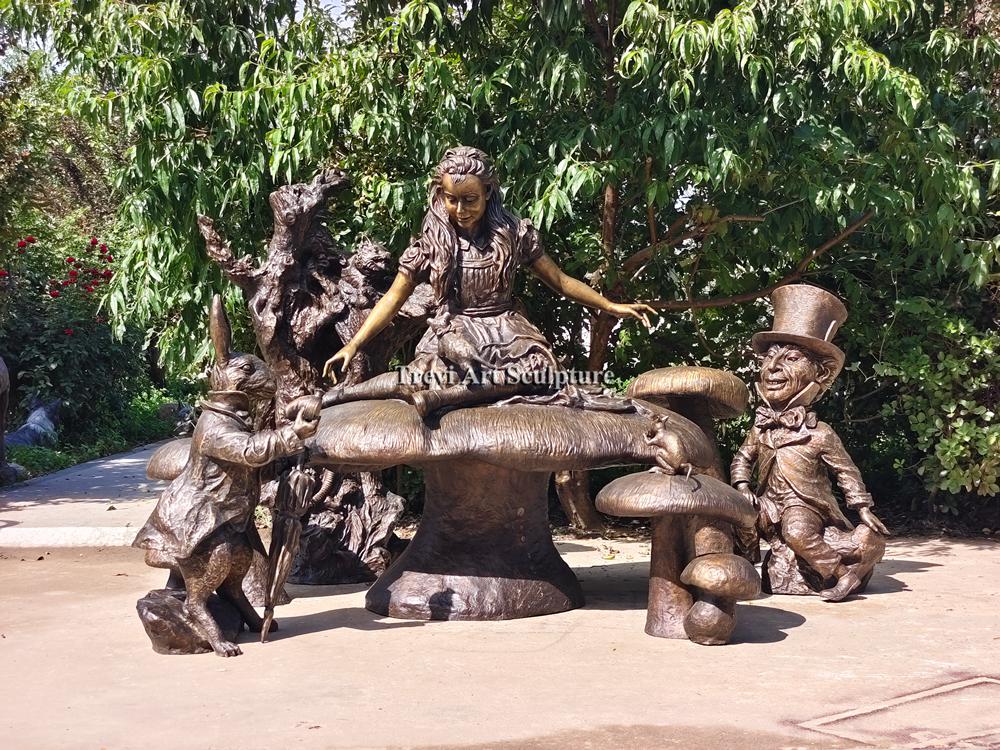 outdoor Bronze Statue of Alice in Wonderland