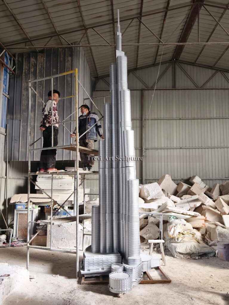 process of making Burj Khalifa Sculpture