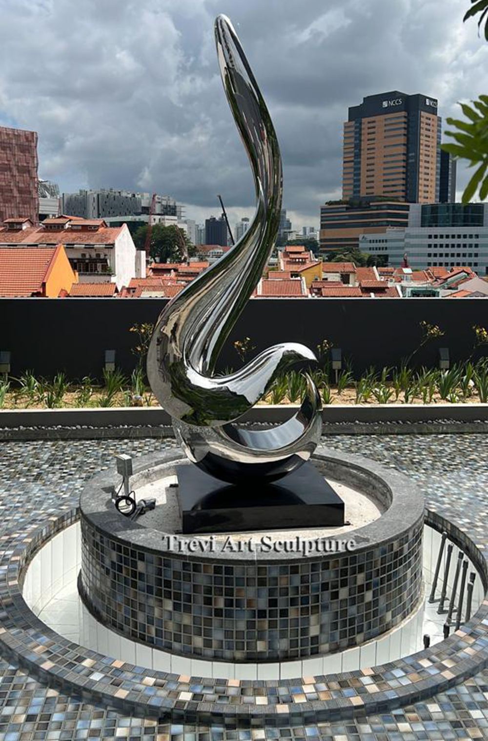 Contemporary Stainless Steel Flame Sculpture feedback