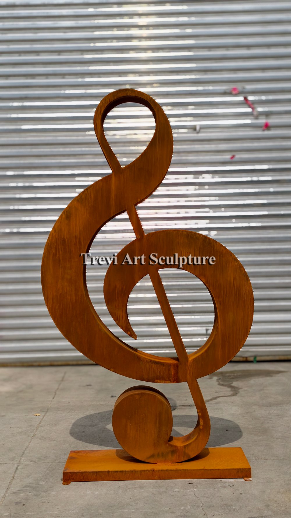 Corten Steel Treble Clef statue
