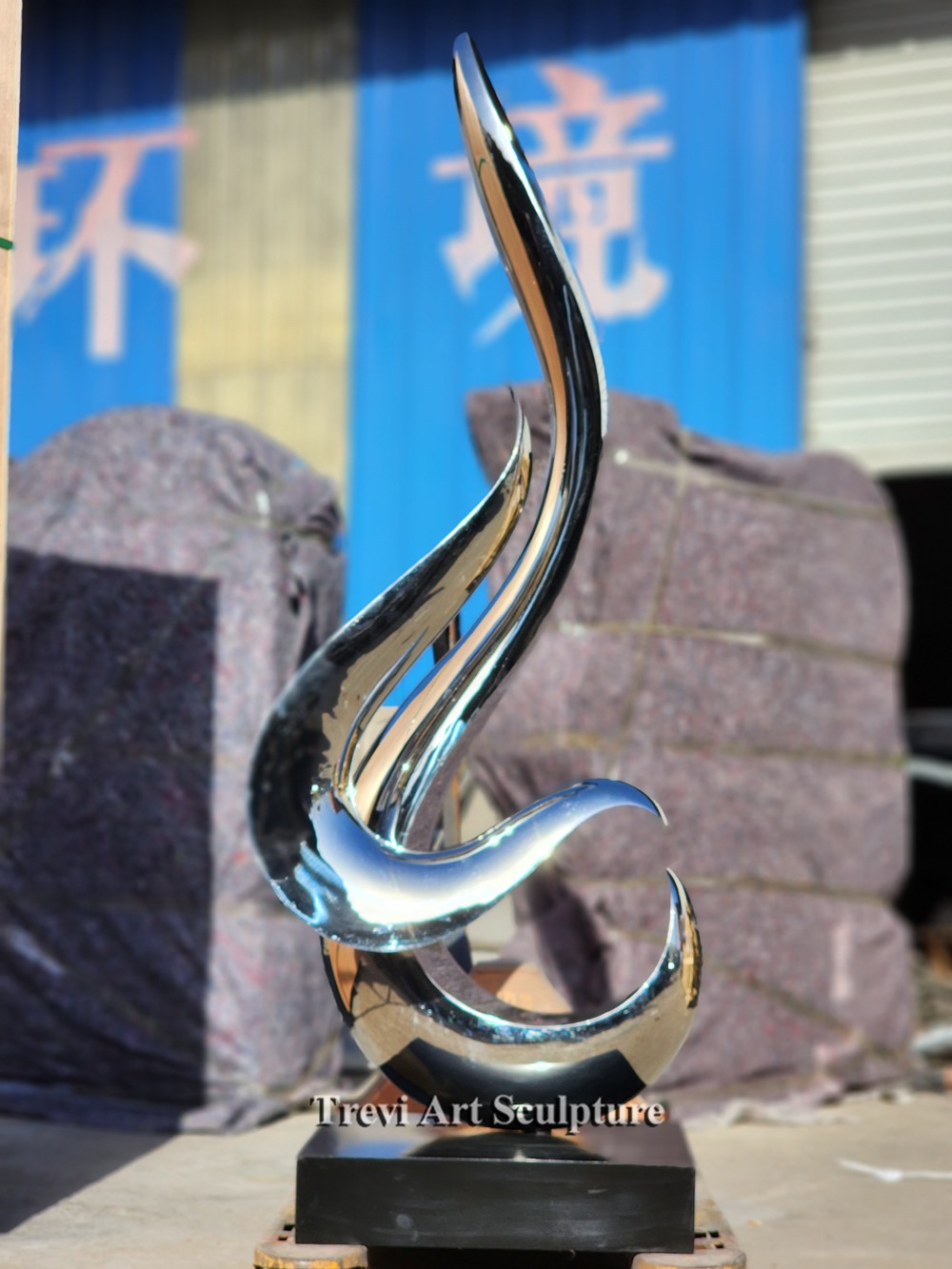 Stainless Steel Flame Sculpture
