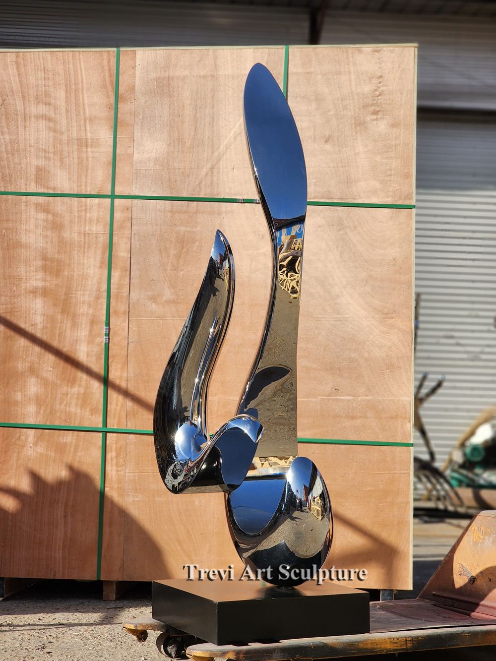 large Stainless Steel Flame Sculpture for Luxury Hotel