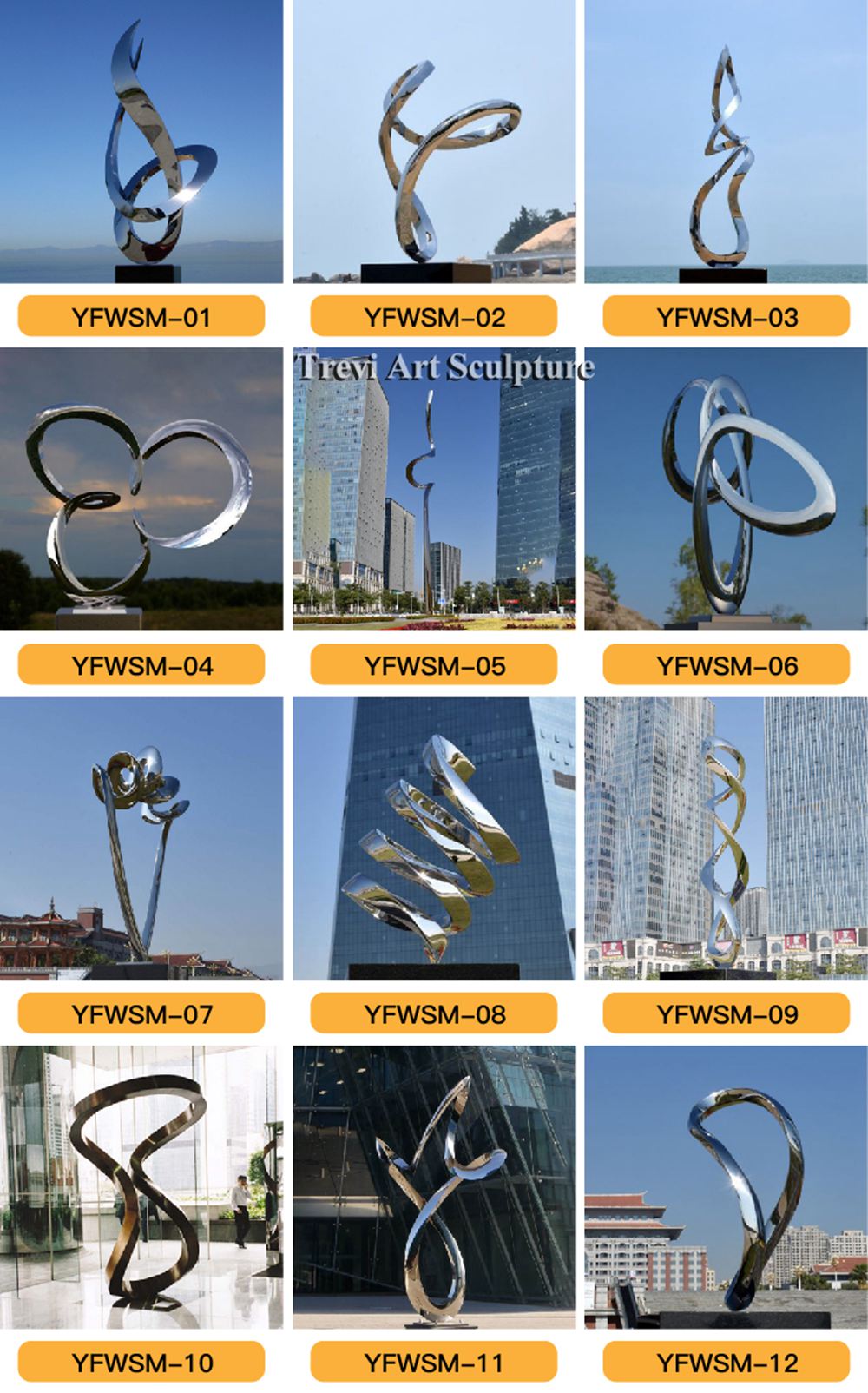 more Contemporary Stainless Steel statue