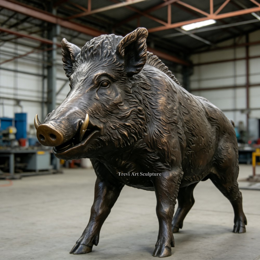 Bronze Wild Hog Statue for Sale